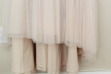 Load image into Gallery viewer, Galina &#39;Pleated Tulle Mermaid&#39; size 10 used wedding dress view of hem
