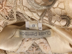 Clarie Pettibone 'Custom' size 6 used wedding dress view of tag