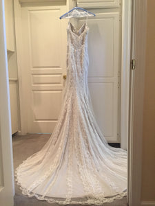Sottero and Midgley 'Narissa' size 0 used wedding dress back view on hanger