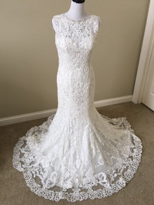 Allure Bridals 'C311' size 8 new wedding dress front view on mannequin