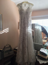 Load image into Gallery viewer, Allure Bridals &#39;8764&#39; size 8 used wedding dress front view on hanger

