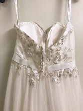 Load image into Gallery viewer, Alfred Angelo &#39;Modern Vintage&#39; size 2 new wedding dress back view on hanger
