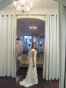 Melissa Sweet 'Reverie' size 6 new wedding dress side view on bride
