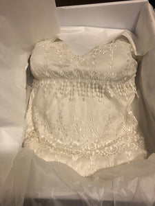 Claire Pettibone 'Kristene' size 12 used wedding dress front view in box