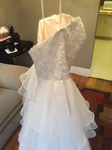 Mori Lee 'Madeline Gardner' size 6 new wedding dress side view on hanger