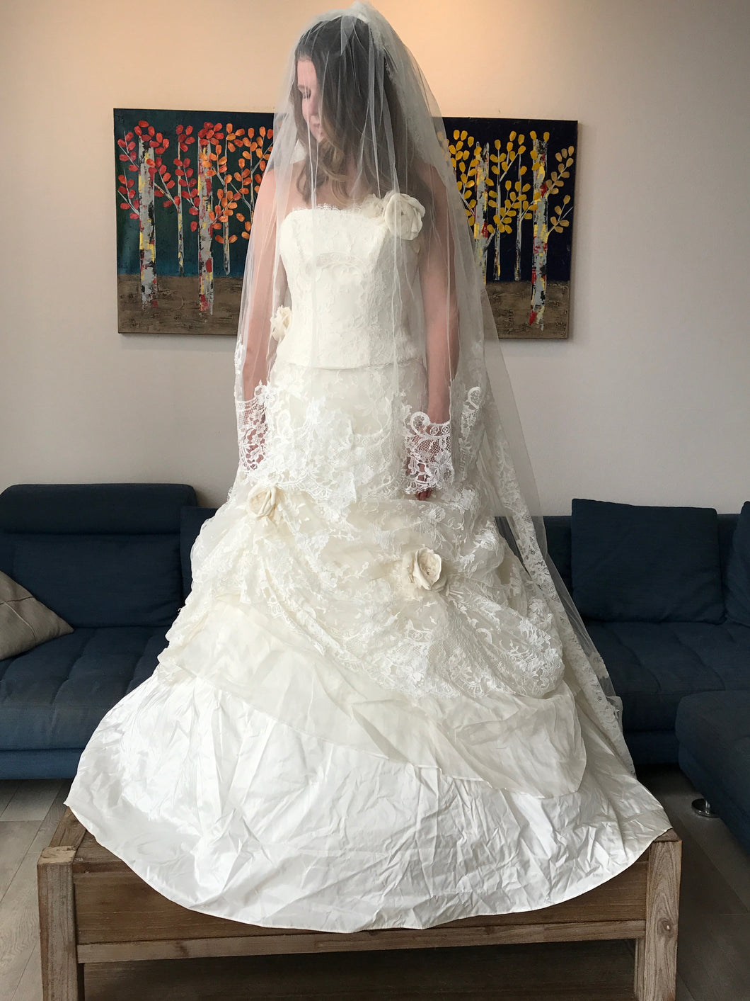 Atelier Aimee 'Alta Moda Saposa' size 0 new wedding dress front view on bride