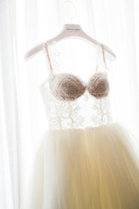 Galia Lahav 'Cinderella' size 0 used wedding dress front view on hanger