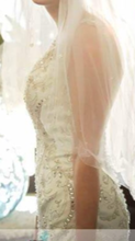 Load image into Gallery viewer, Maggie Sottero &#39;Sonata&#39; size 4 used wedding dress side view on bride
