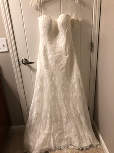 Maggie Sottero 'Mariah' size 8 new wedding dress front view on hanger