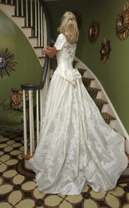 Priscilla of Boston Silk Fit And Flare With Bow - Priscilla of Boston - Nearly Newlywed Bridal Boutique - 1