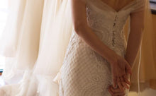 Load image into Gallery viewer, Custom &#39;Blinova Bridal&#39; size 8 new wedding dress back view on bride
