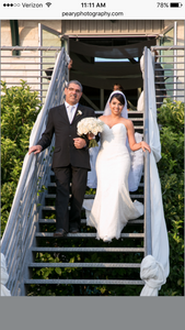 Alvina Valenta 'Ti Adora' size 4 used wedding dress front view on bride