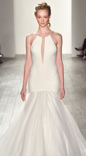 Load image into Gallery viewer, Lazaro &#39;Halter Mermaid&#39; size 4 used wedding dress front view on model
