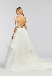 Hayley Paige 'Pippa' size 10 new wedding dress back view on model