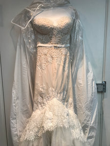 Inbal Dror 'VIP' size 4 new wedding dress front view close up on hanger