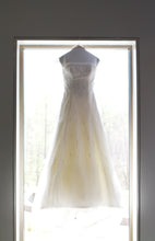 Load image into Gallery viewer, Demetrios &#39;562&#39; size 4 used wedding dress front view on hanger
