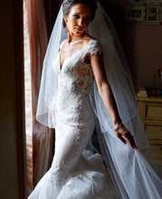 Load image into Gallery viewer, Pnina Tornai &#39;Wind Upon Water&#39; size 2 used wedding dress front view on bride
