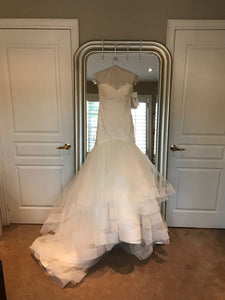 Jim Hjelm 'Tara' size 6 new wedding dress front view on hanger