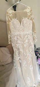 Anomalie 'Custom Long-Sleeve Lace Fit and Flare Wedding Dress'