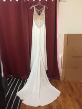 Load image into Gallery viewer, Enzoani &#39;Lacy&#39; size 8 new wedding dress back view on hanger
