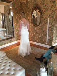 Elizabeth Dye 'Siren' size 10 new wedding dress back view on bride