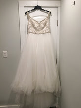 Load image into Gallery viewer, Michelle Roth &#39;Vanessasax&#39; size 12 used wedding dress front view on hanger
