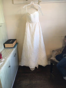 Judd Waddell 'Dusty' size 6 sample wedding dress front view on hanger