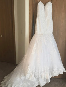Maggie Sottero 'Marianne' size 2 new wedding dress front view on hanger