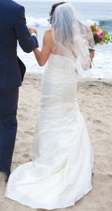 Jim Hjelm 'Blush' size 6 used wedding dress back view on bride