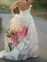 Load image into Gallery viewer, Carolina Herrera &#39;Broken-Applique Rose-Print Gown&#39;
