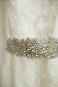 Jim Hjelm '8958' size 14 used wedding dress view of belt