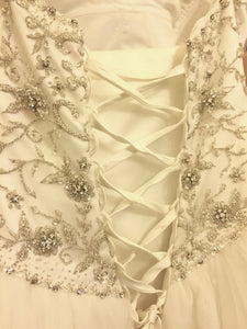 Jorge Perez de la Habana 'Glitz & Glam' size 6 new wedding dress back view close up