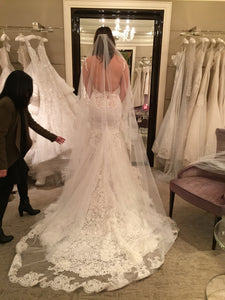Ines Di Santo 'Alama' size 4 new wedding dress back view on bride