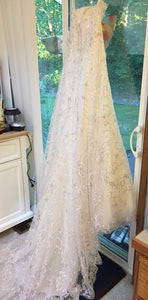 Watters 'WTOO Estelle' size 10 new wedding dress back view on hanger