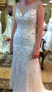 Maggie Sottero 'Sonata' size 4 used wedding dress front view on bride