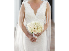 Load image into Gallery viewer, Inbal Dror &#39;14-06&#39; size 2 used wedding dress front view close up on bride

