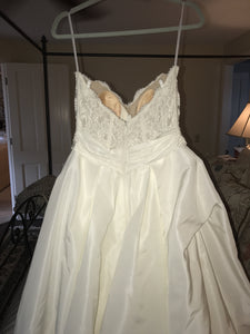 Anne Barge 'Enchanted' size 12 used wedding dress back view on hanger