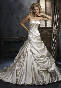 Maggie Sottero 'Kendra' size 8 used wedding dress front view on model
