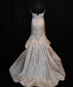 Priscilla of Boston 'LIA' size 8 used wedding dress back view on mannequin