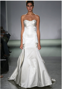 Priscilla of Boston 'LIA' size 8 used wedding dress front view on model