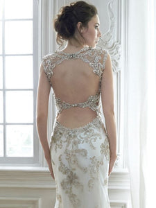 Maggie Sottero 'Jade' size 8 new wedding dress back view on model