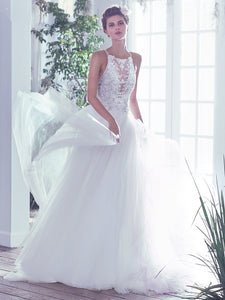 Maggie Sottero 'Lisette' size 6 new wedding dress front view on model