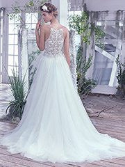 Maggie Sottero 'Lisette' size 4 new wedding dress back view on model