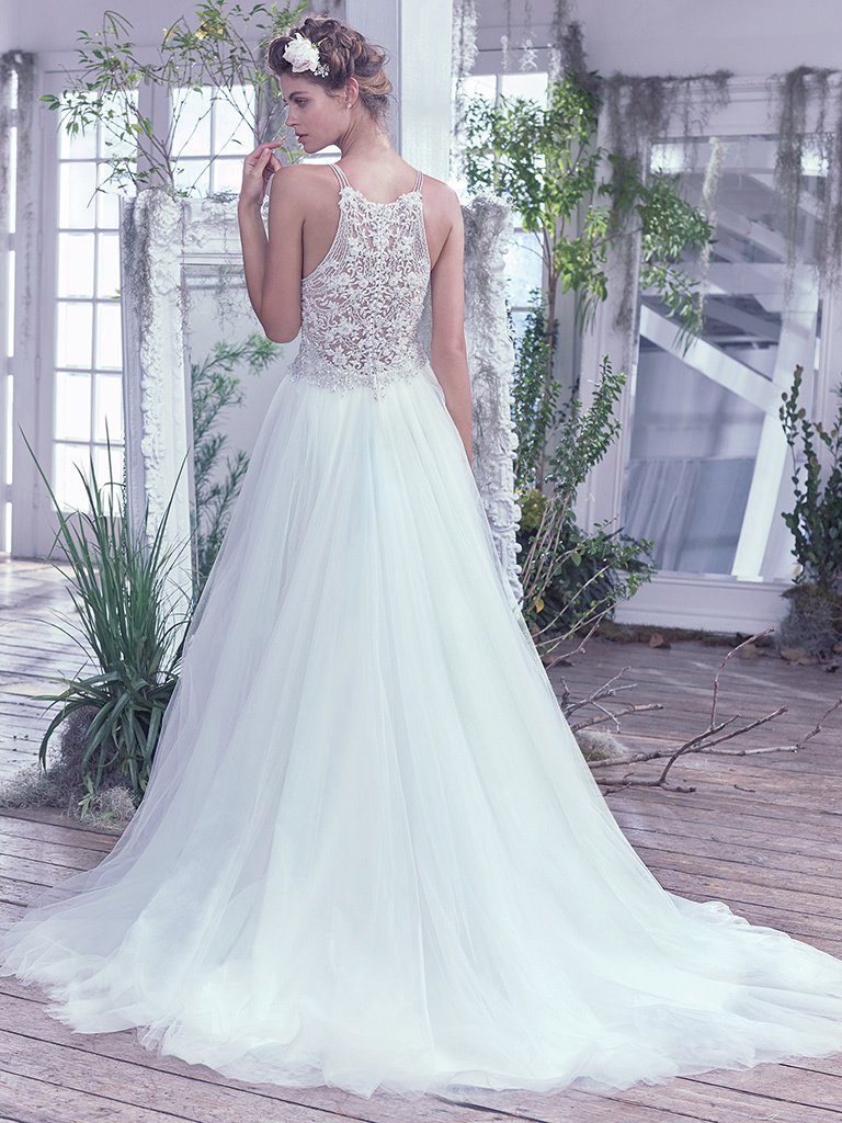 Maggie Sottero 'Lisette' size 6 new wedding dress back view on model