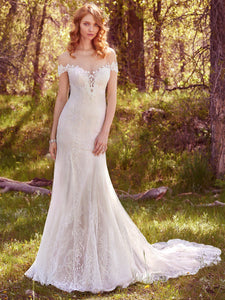 Maggie Sottero 'Shae' size 4 new wedding dress front view on model