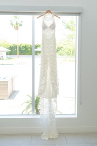 Grace Loves Lace 'Alexandria' size 0 used wedding dress front view on hanger