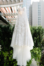 Load image into Gallery viewer, Watters &#39;Lyric 3012B&#39; size 12 used wedding dress front view on hanger
