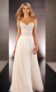 Martina Liana '646' size 10 sample wedding dress front view on model