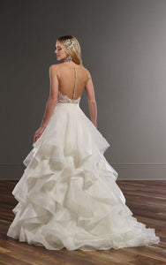 Martina Liana 'Organza Ballroom Separates' size 10 new wedding dress back view on model