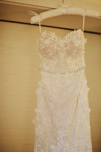 Berta '17-110' size 4 used wedding dress front view close up on hanger